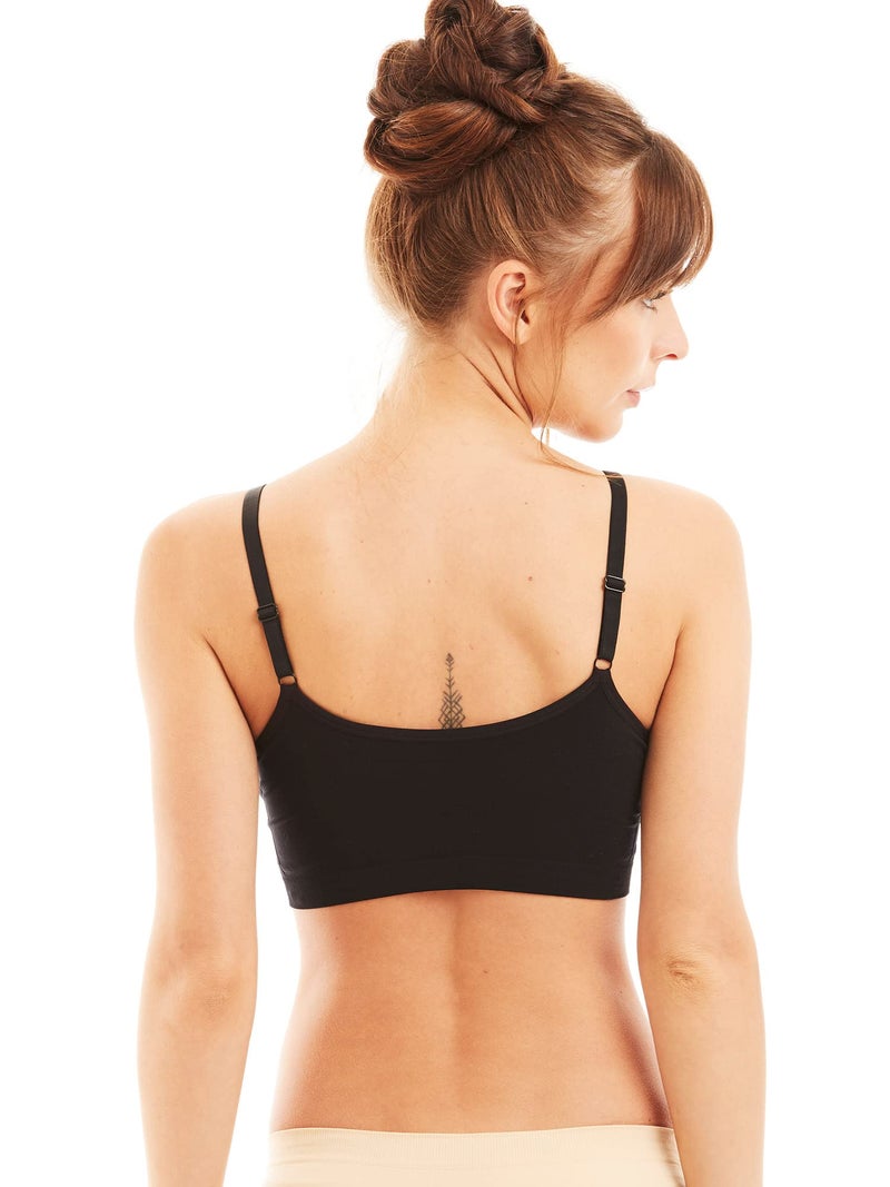 Kalon 4 Pack Nylon Spandex Removable Pads Comfort Bras Ext Sizes (X-Large, Red Basics) - Image 2